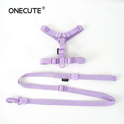 dog harness dog collar dog leash Macarone color cat accessor