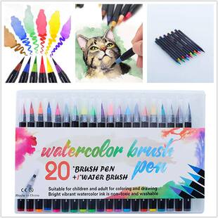 Watercolor Brush for Schoo Marker Colors Art Pens