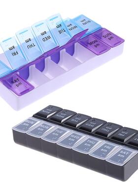 14 Grids Weekly Pill Case 7 Days Medicine Box Tablet Dispen1