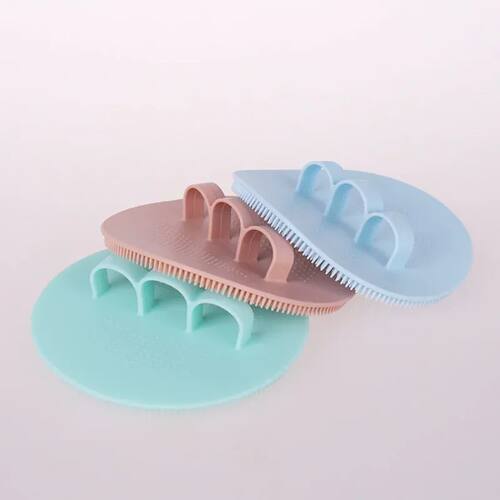 Silicone Body Scrubber Natural Bristles Skin Exfoliator Scru - 封面