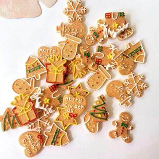Christmas Series Resin 10Pcs Back NEW Flat Scrapbooking set