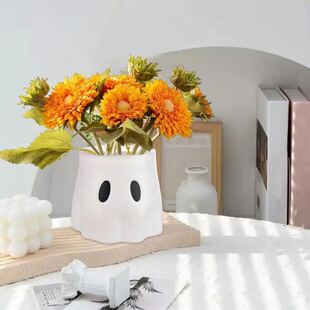 Bucket Pot Decor Flower Reusable Halloween Ghost