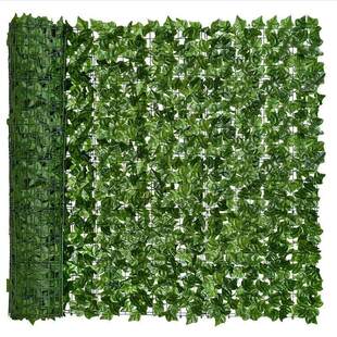 Plant Grass Green Ivy Leaf Faux Fence Panel Artificial Wall