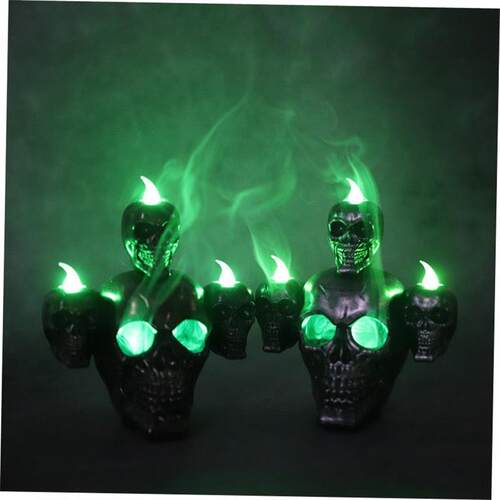 Halloween new product smoke horror skull head lamp pumpkin