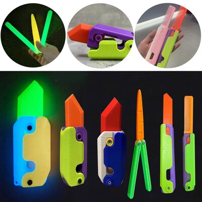 New 3D Radish Butterfly Knife Straight Jump High-quality Gra