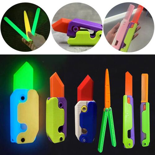 New 3D Radish Butterfly Knife Straight Jump High-quality Gra