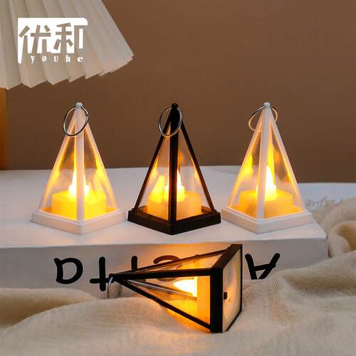 Pyramid decoration wind lamp three-dimensional triangle