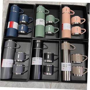 Stainless Set Hot Bottle500ML Flask Gift Vacuum Water Steel