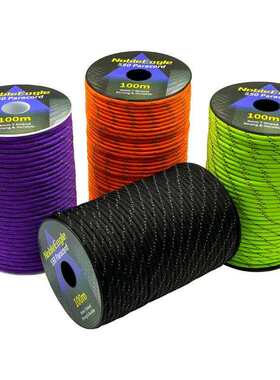 Reflective Paracord Rope Military 7 Strand 4mm 550 Tactical