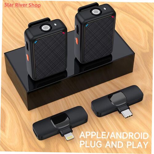 Wireless Lavalier Microphone Portable Audio Video Recording