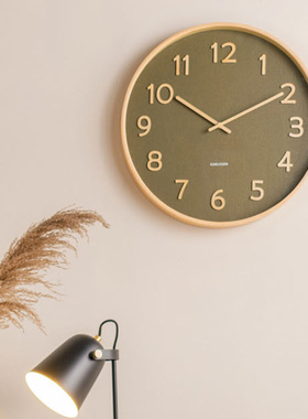 荷兰KARLSSON新款Pure挂钟40cm进口北欧简约现代风新中式客厅时钟