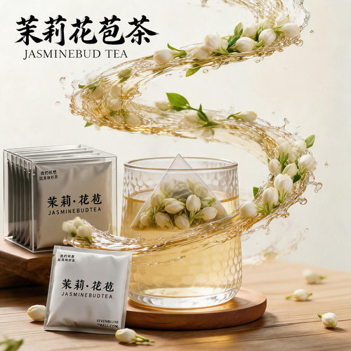 2026新茉莉花茶干花苞特横级县浓香型散装孕妇顺产开花小袋泡茶包