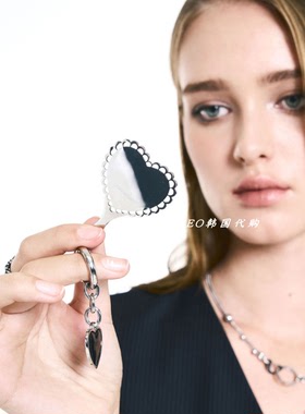 ZEO 韩国代购 SENTIMENTS 爱心星星迷你反射镜 包挂件钥匙扣挂链