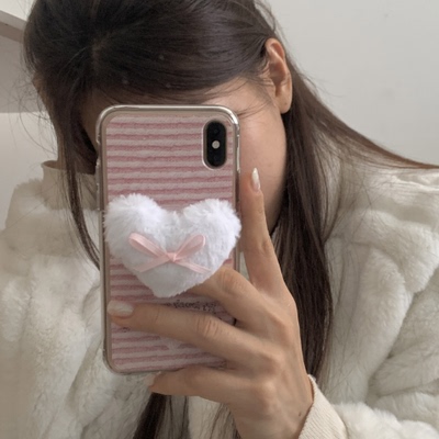 韩国代购毛线透明菲林全包手机壳