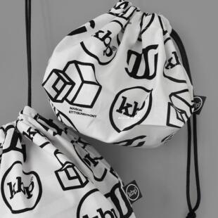 特价现货 韩国代购 kittybunnypony 梅森KBP标志抽绳收纳袋化妆包