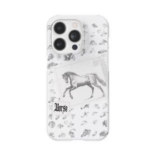 ZEO ins风小众 素描小马菲林手机壳 苹果iPhone保护壳 韩国代购