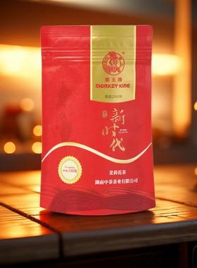 中茶猴王牌茉莉花茶新时代100g立袋装2026新茶浓香型茶叶散装横县