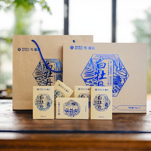 湖南张家界特产桑植白茶雪超白白牡丹方块砖茶白茶礼盒装高山茶叶