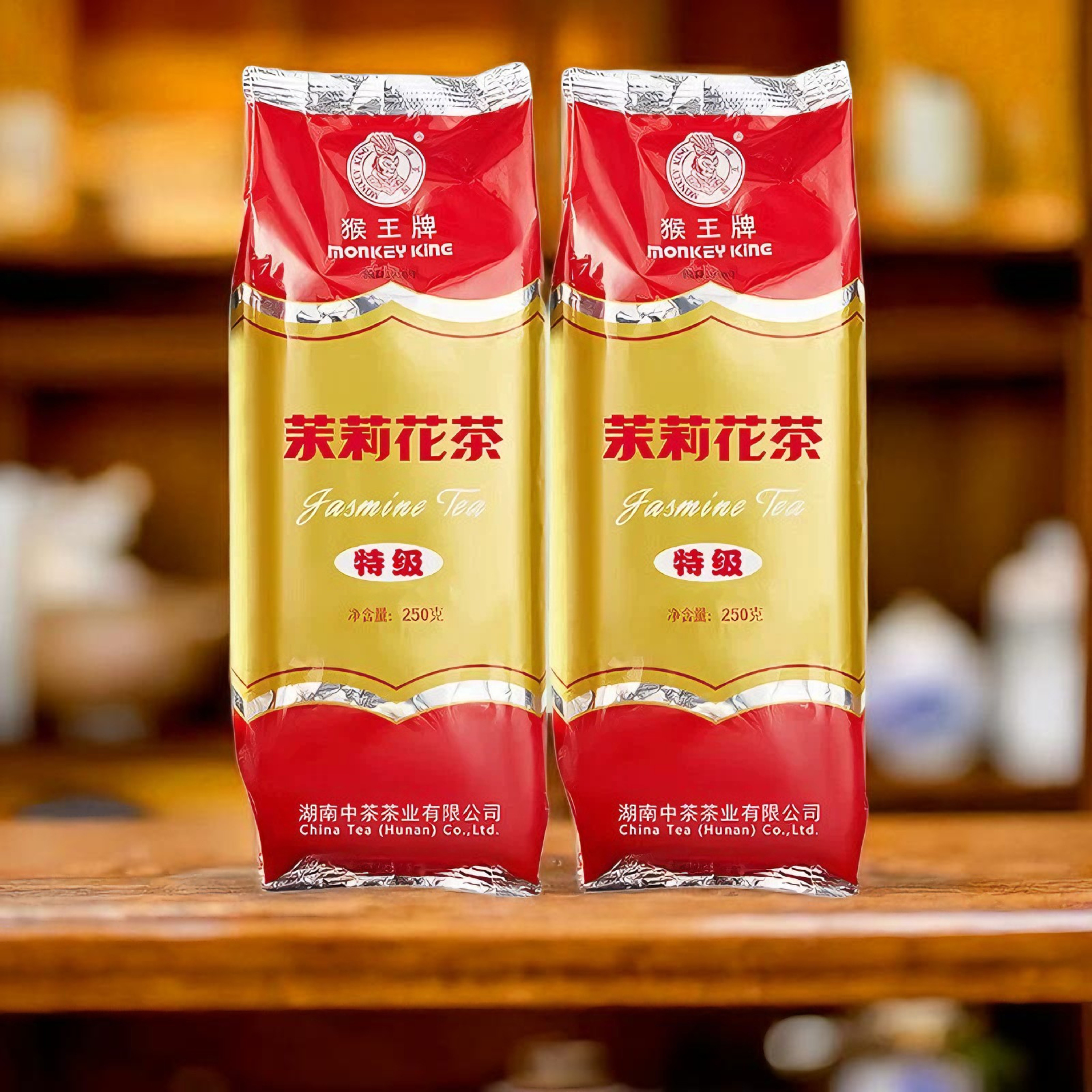 中茶猴王牌茉莉花茶500g袋装茶叶特级浓香型正宗国货