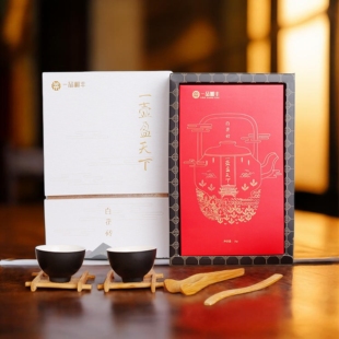 湘丰桑植白茶白茯砖1000g茶砖礼盒装高山茶叶湖南特产金花老白茶