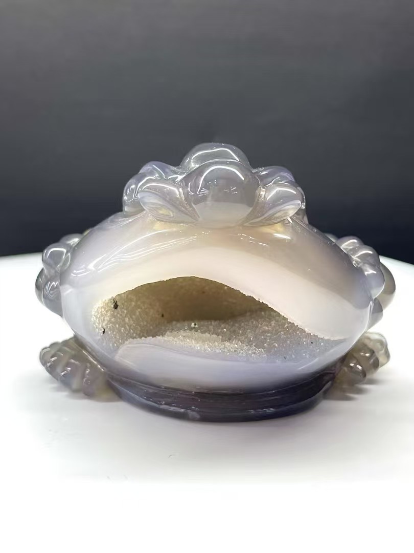 天然水晶原石打磨工艺品家居灵性摆件金曜石雕刻奇石金蟾摆件玛瑙