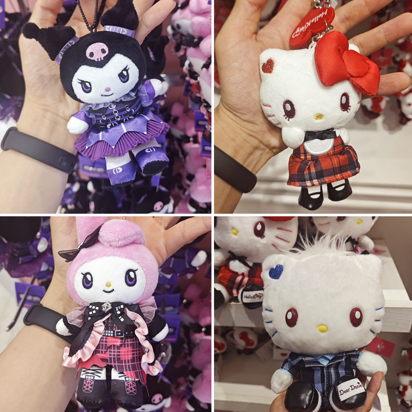日本购USJ大阪环球影城kitty格子裙库洛米美乐蒂包包挂件公仔玩偶