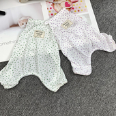 春夏新款 宠物四脚衣服纯棉碎花透气凉爽小狗衣服泰迪比熊博美 装