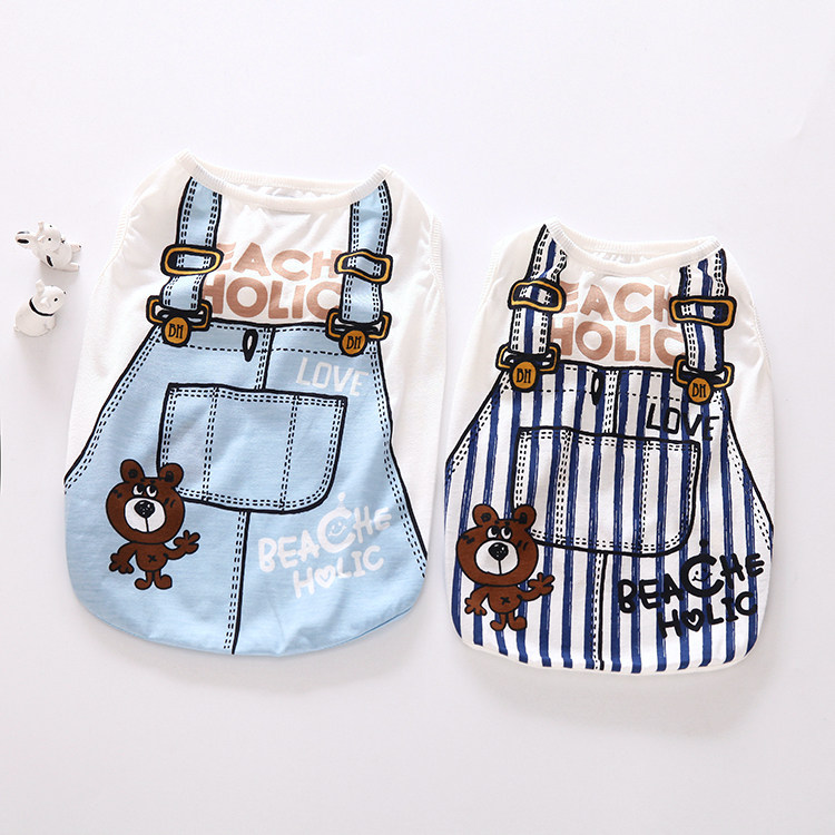 包邮日本BEACHE HOLIC春夏法斗雪纳瑞狗狗衣服宠物衣服背心泰迪