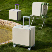 前开口行李箱2025新款 20寸女多功能小型密码 登机箱子18寸男免托运