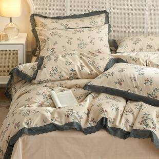 1688南通文汇萱纺织品有限公司法式浪漫碎花纯棉床上四件套100全