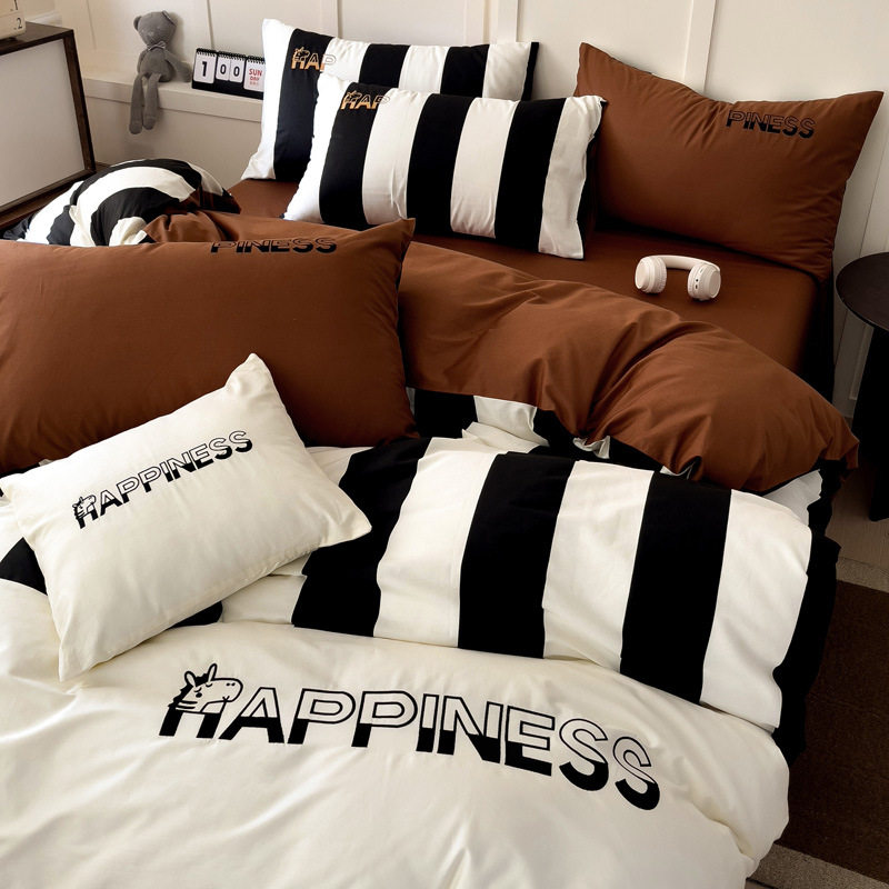 海门区静月庭纺织品厂A类ins时尚北欧风纯棉四件套全棉床单被套