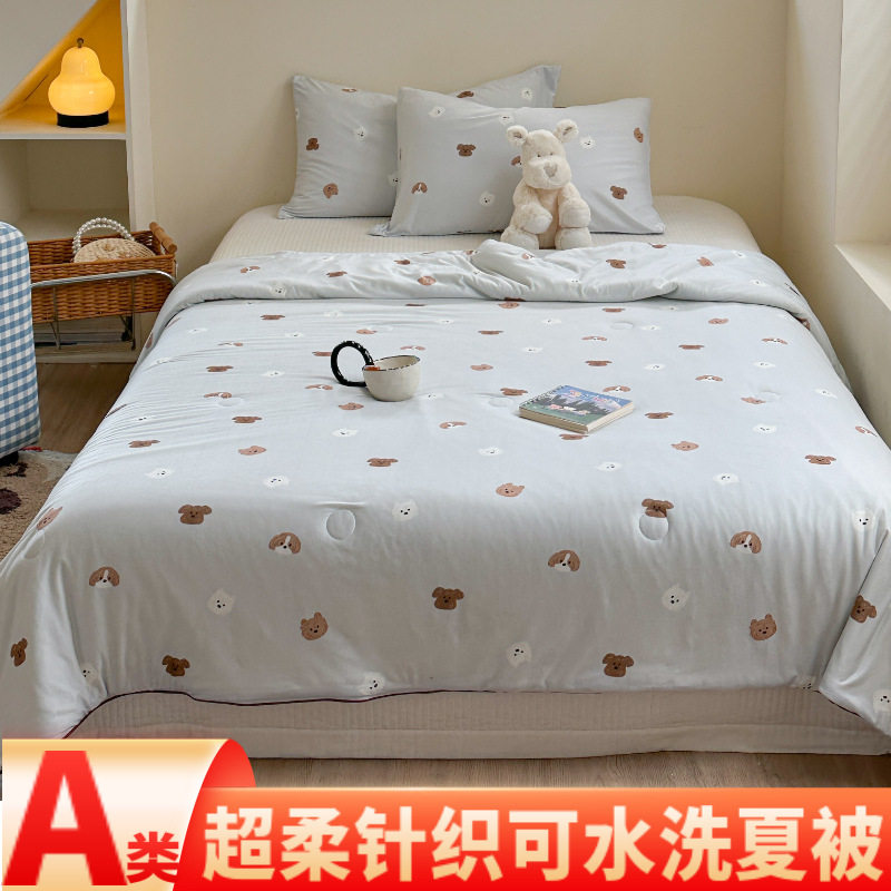 南通纯玉缘纺织品有限公司A类卡通儿童夏凉被空调被针织棉可机洗图片
