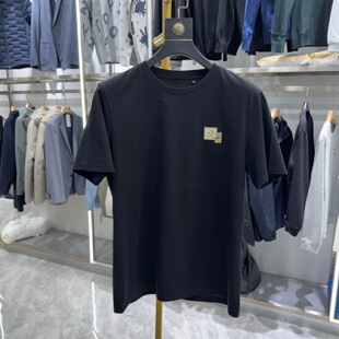 H系剪 圆领短袖 专柜余单 男士 T恤透气百搭凉感防晒2W048A 夏季