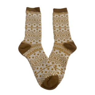 中筒袜 加厚保暖民族风雪尼尔复古点纱女款 日单 冬季