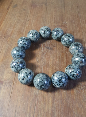 3336号 新疆哈密乌兰花陨石手链 手串 18mm 强磁性