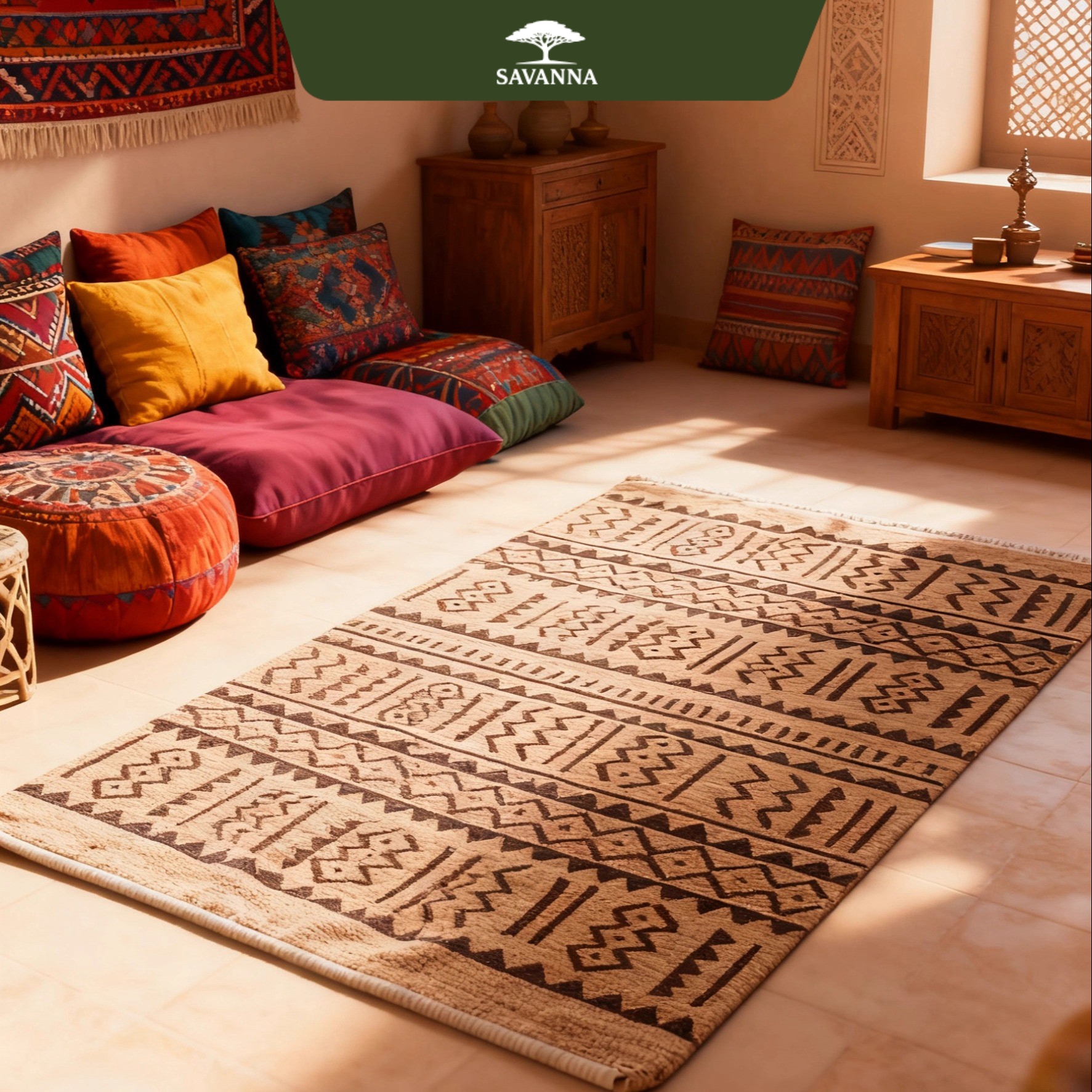 印度天然黄麻地毯波西米亚风