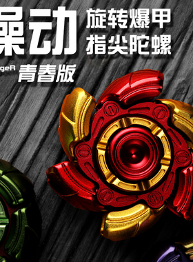 食肉者GoBiggeR噪动指尖陀螺合金属随身减解压把玩变形玩具礼 edc