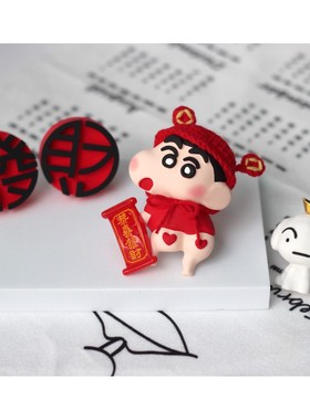 蜡笔小新车载香薰空调石膏卡通