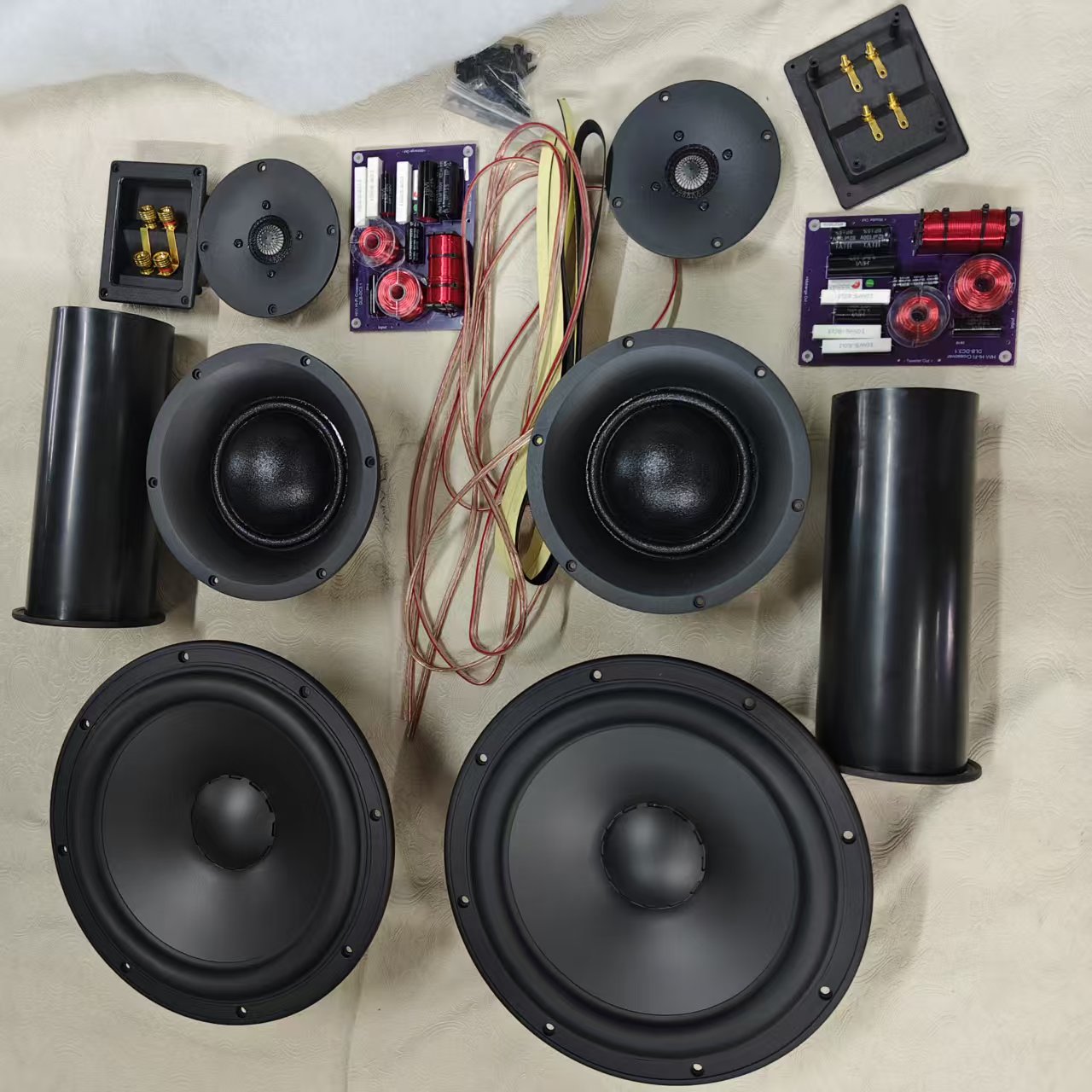 惠威10寸三分频喇叭套件STC260FB+SMD100NB+D10.8MKII扬声器套件图片