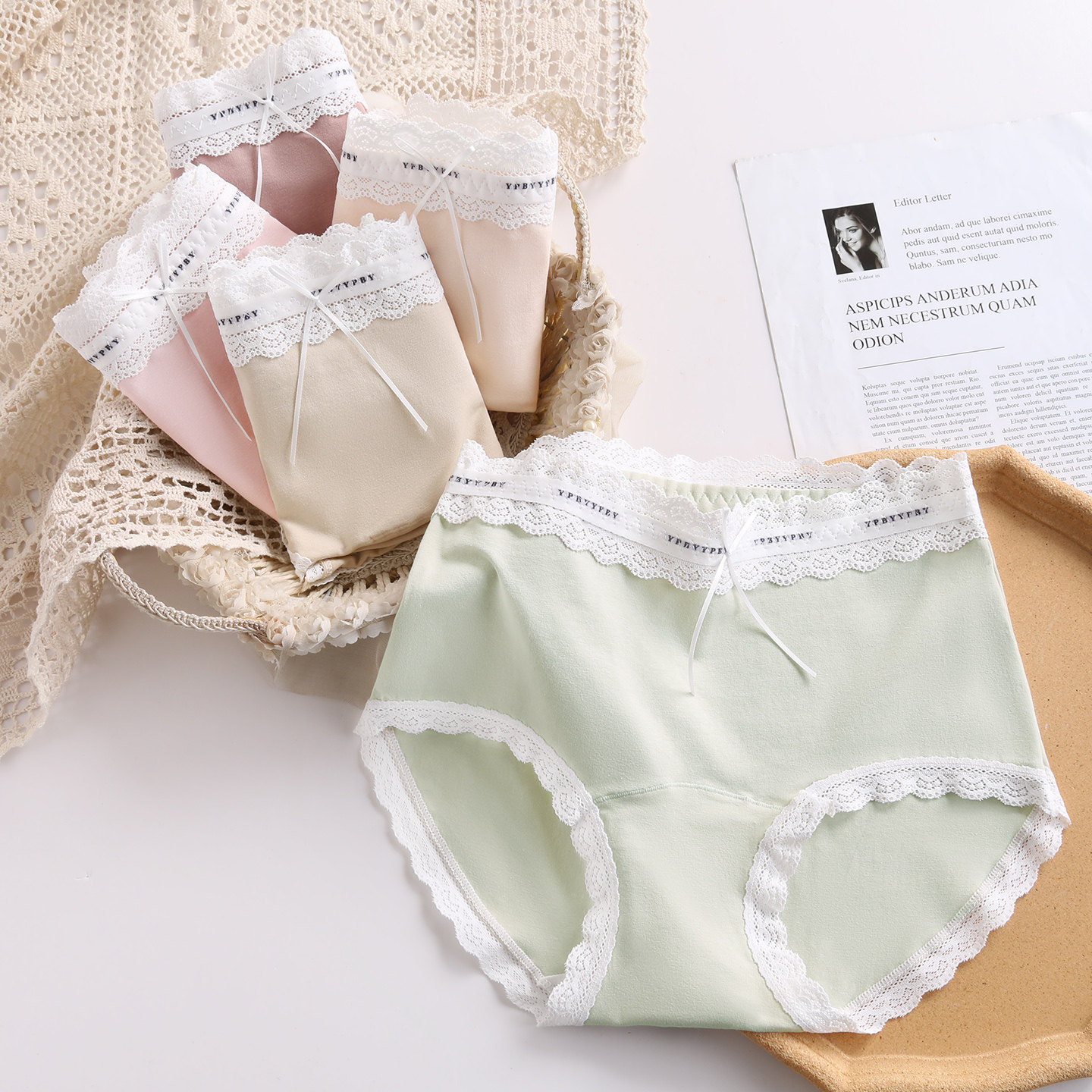 高颜值字母拼接内裤女士纯棉7a级抗菌100%全棉裆中腰女生三角短裤,女士内衣/男士内衣/家居服,女三角裤,淘宝优惠券,粉丝福利购,淘宝优惠卷