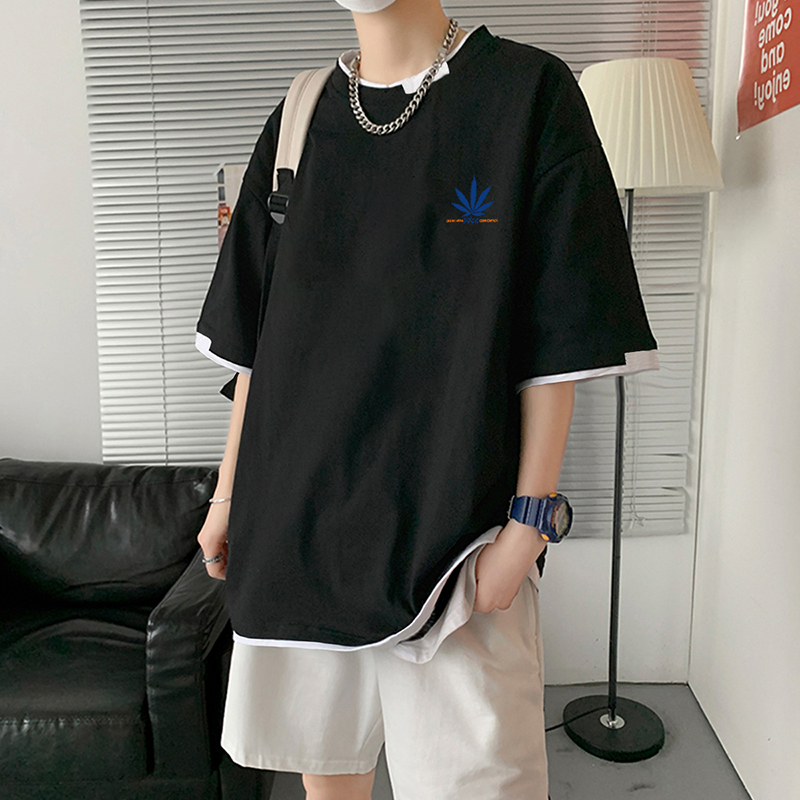 Hong Kong Style Japanese men's short sleeve t-shirt men's fashion brand summer men's half sleeve fashion