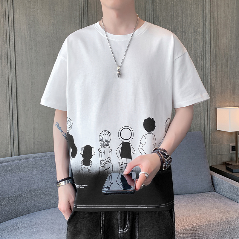 棉夏裝新款短袖恤男夏季休閒圓領半袖體恤