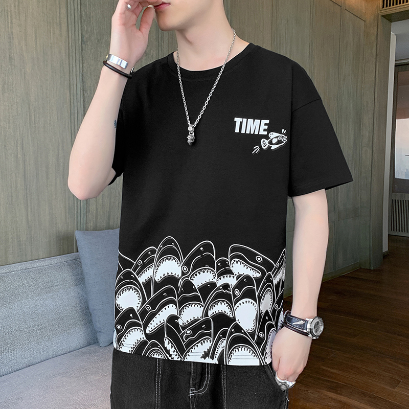 棉夏裝新款短袖恤男夏季休閒圓領半袖體恤