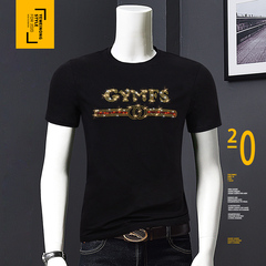 High quality men's hot brick short sleeve fashion brand T-Shirt Large Men's deep stock