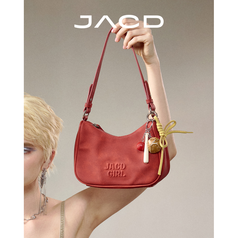 JACD红色包包女式2025新款斜挎包女包腋下包婚包新娘结婚生日礼物