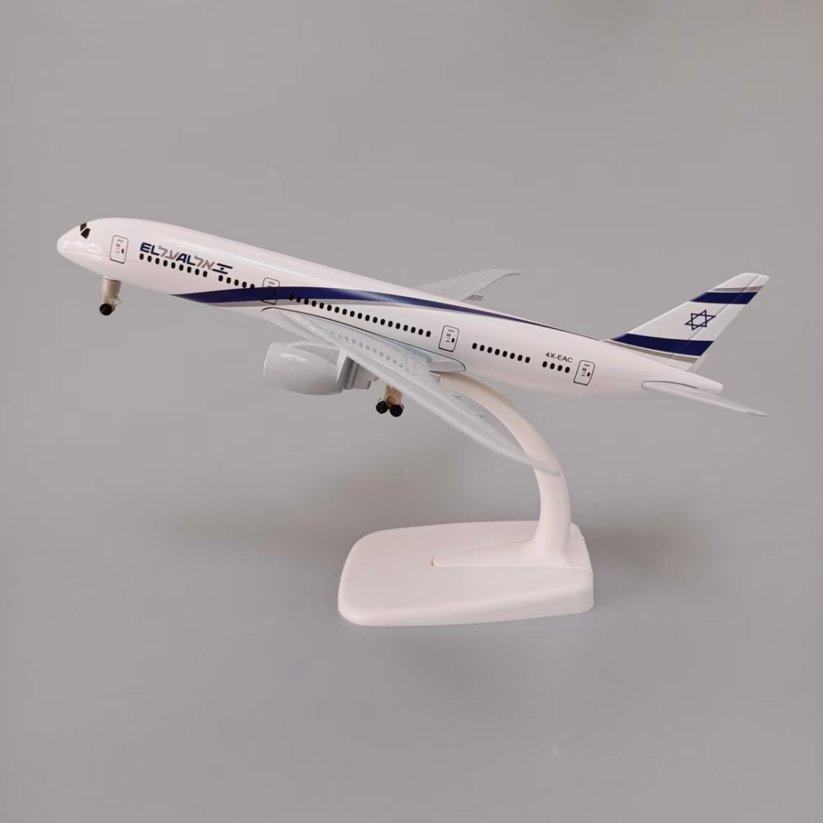 19cm以色列航空波音机B787合金仿真飞机模型金属航模带轮子起落架