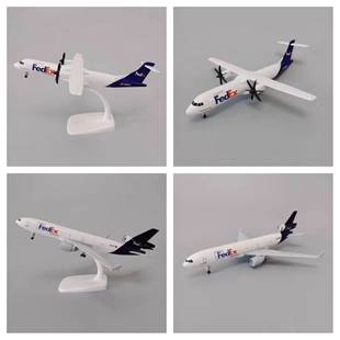 带轮子20cm联邦航空FEDEX ATR/联邦麦道合金仿真飞机模型金属航模