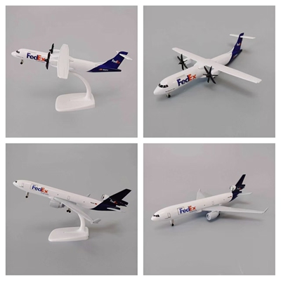 带轮子20cm联邦航空FEDEX ATR/联邦麦道合金仿真飞机模型金属航模