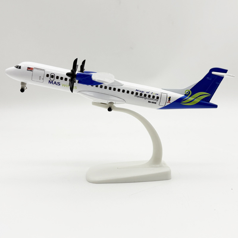 带轮子/螺旋桨20cm东马航空MAS Wings ATR合金仿真飞机模型金属