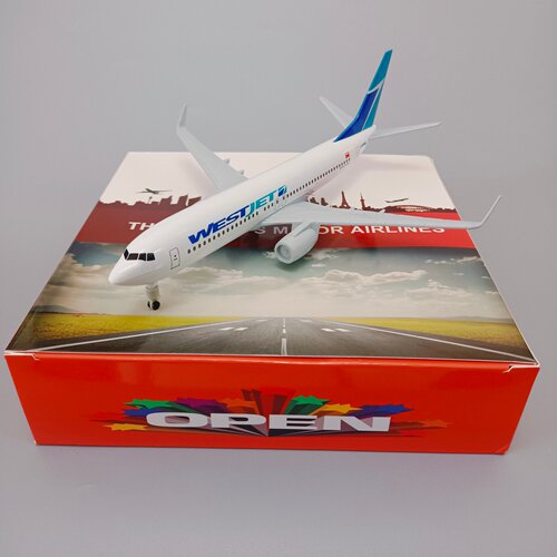 20cm加拿大西捷航空WESTJET波音机B737合金仿真飞机模型航模带轮